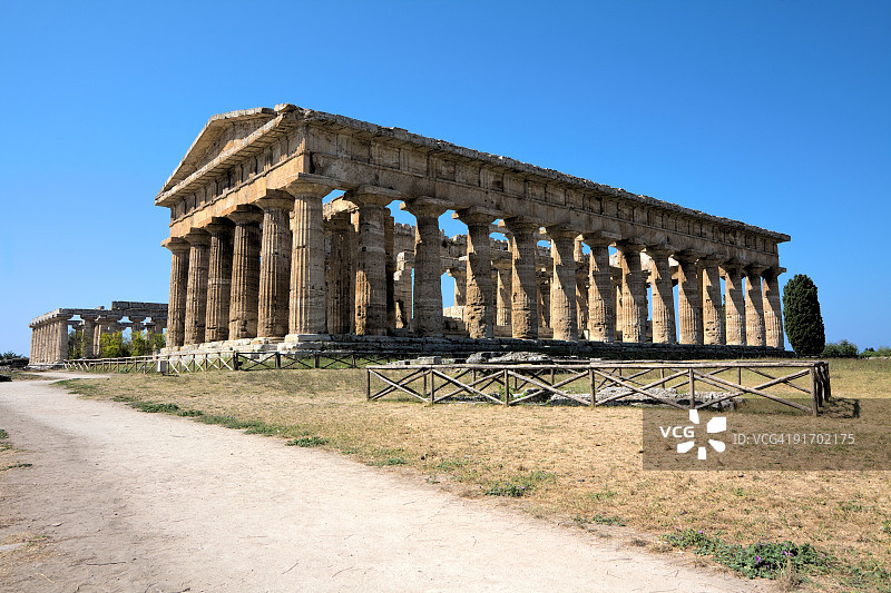 波塞冬神庙（意大利帕埃斯图姆）HDR图片素材