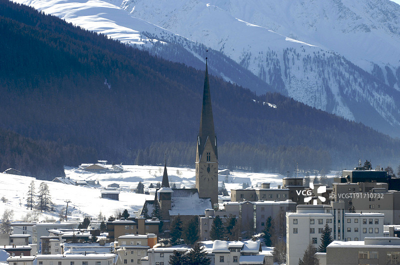 达沃斯小镇风光图片素材