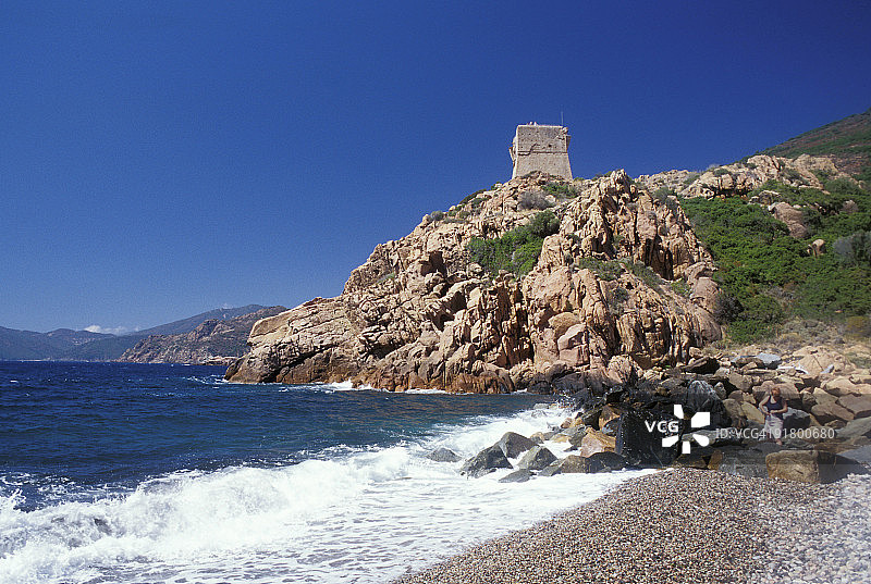 法国科西嘉岛海滩风光图片素材