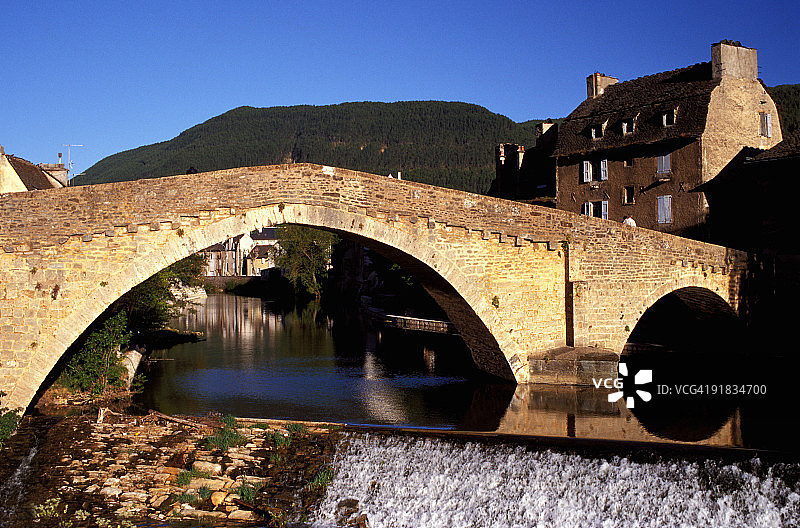 法国芒德的历史桥梁图片素材