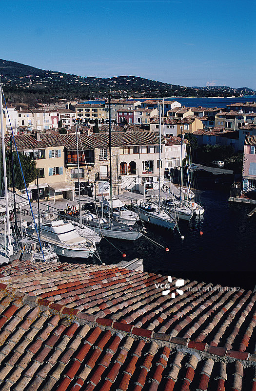 法国格里莫港的村庄图片素材