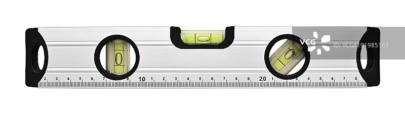 铝制尺子和水平仪图片素材