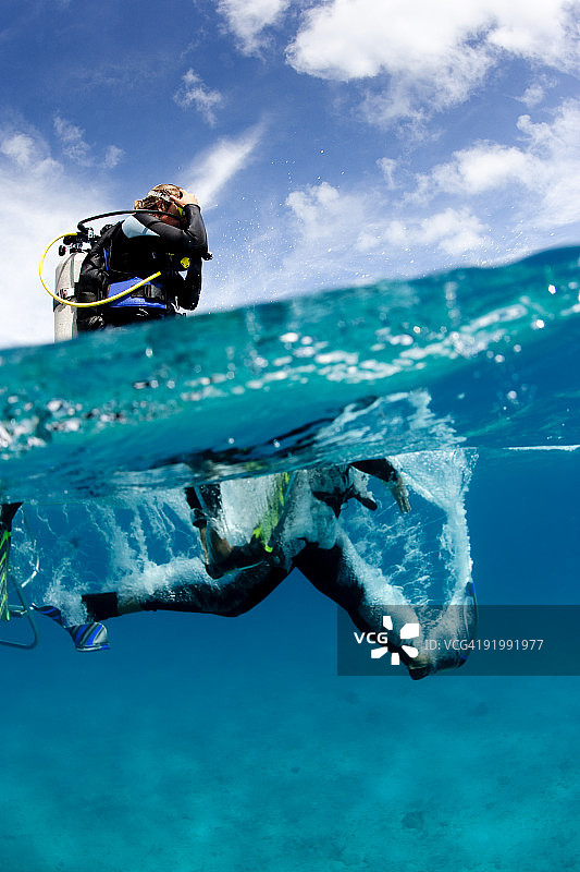 分层视图，入水图片素材