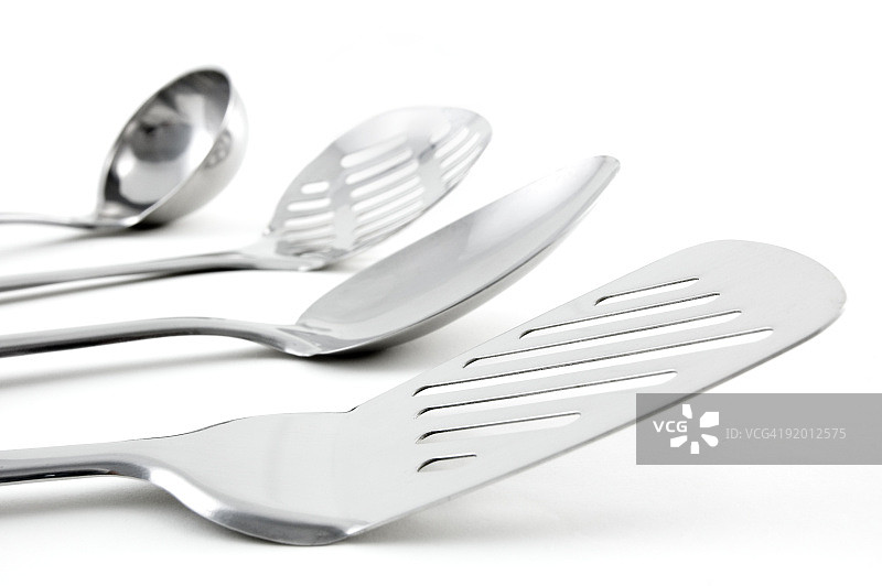 不锈钢厨房用具特写图片素材
