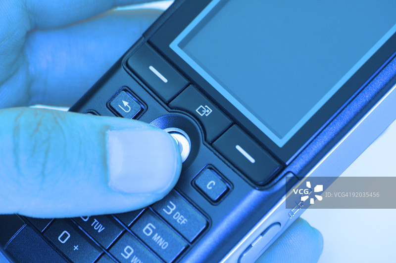 蓝色电话图片素材