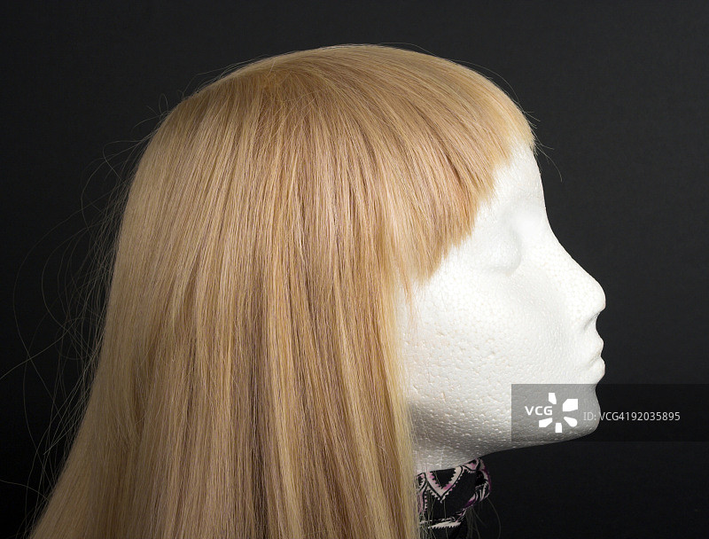戴假发的头部图片素材