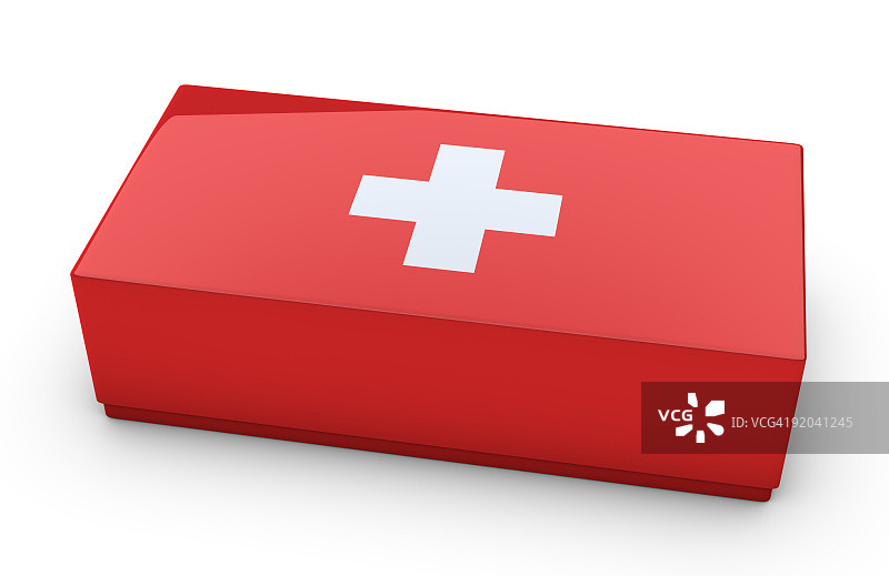 白色背景上的急救箱图片素材