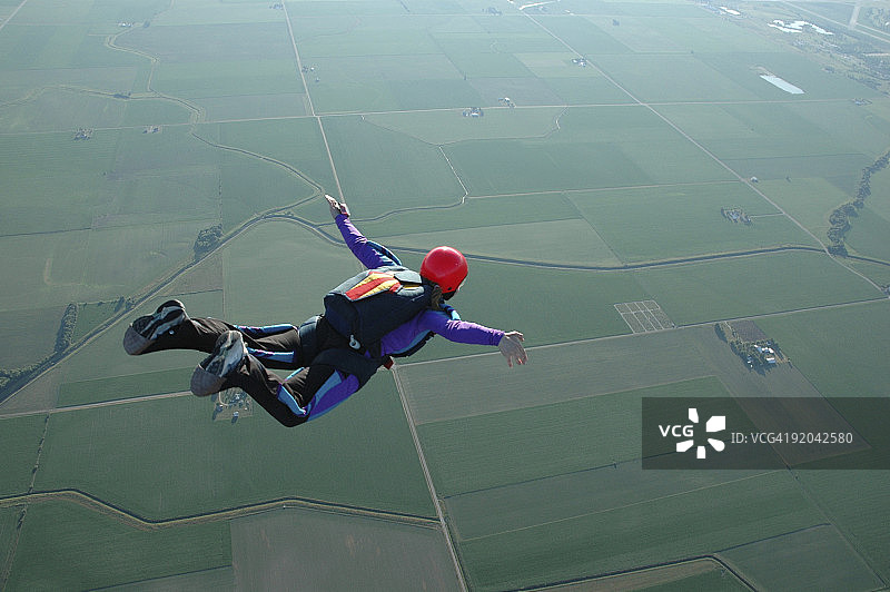 女人跳伞-我能飞图片素材