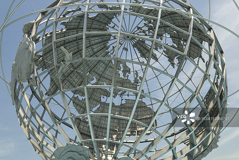 钢制地球仪 - 纽约市皇后区的Unisphere图片素材