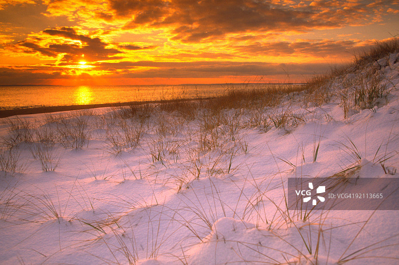 冬天日落图片素材