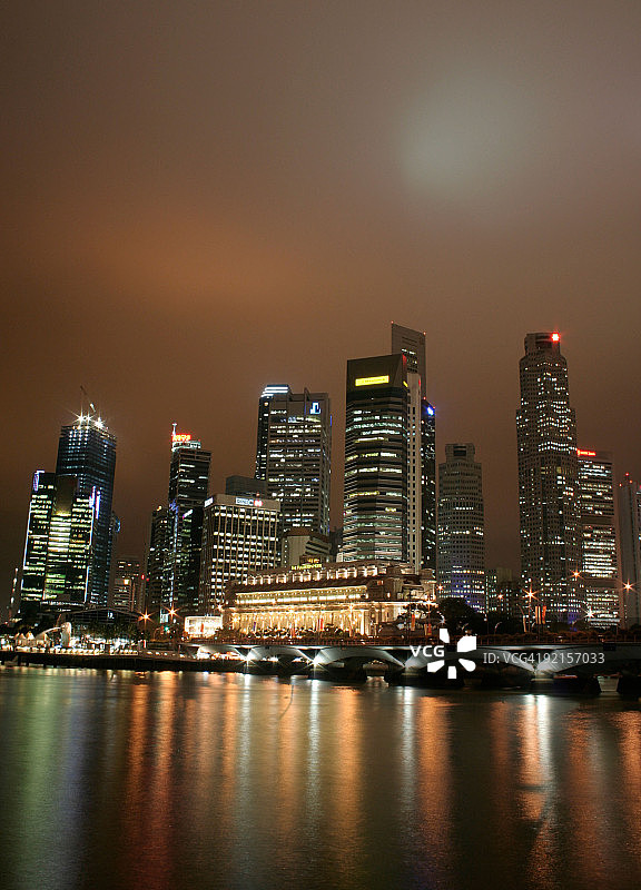 新加坡城市夜景图片素材