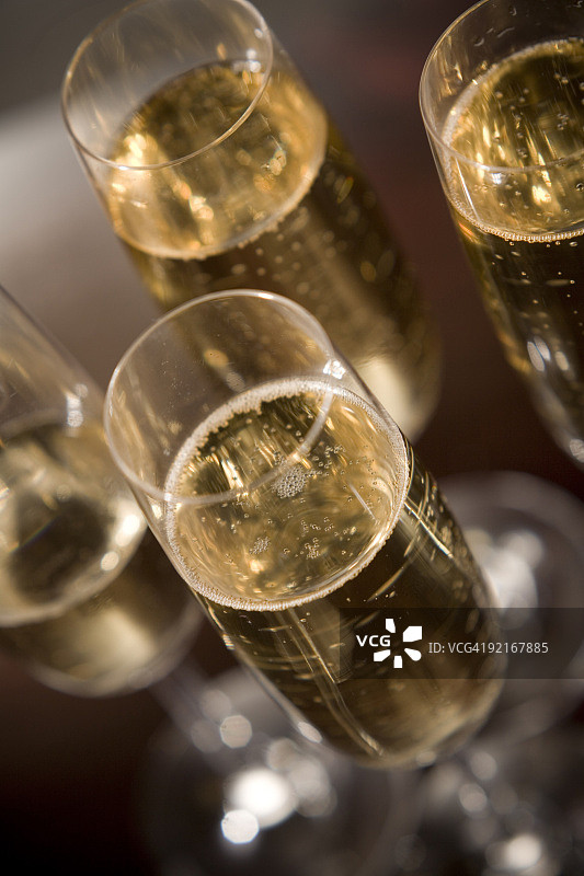香槟酒杯特写图片素材