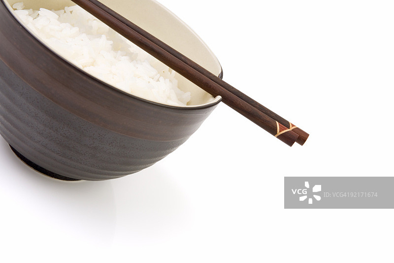 米饭碗与筷子图片素材