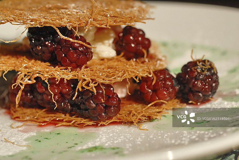 覆盆子蛋糕图片素材