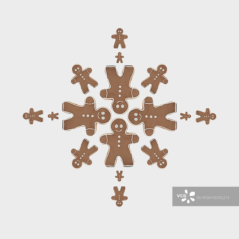 姜饼人雪花图片素材