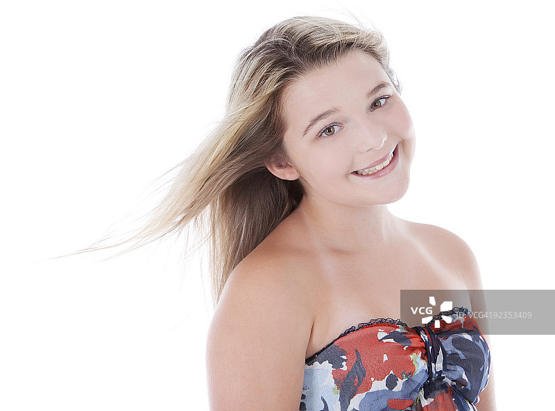 微笑的女孩图片素材