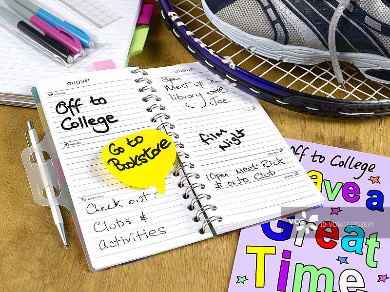 大学生活日记图片素材