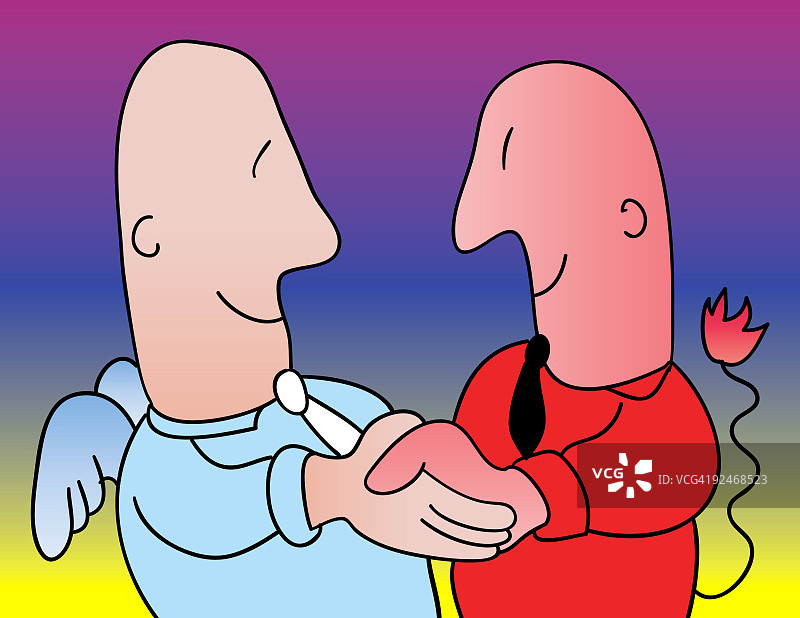 魔鬼与天使图片素材