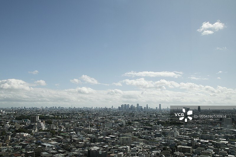 城市景观高角度视图图片素材