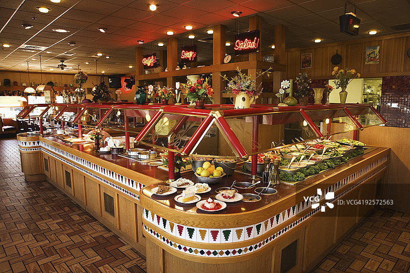 空无一人的自助餐厅图片素材
