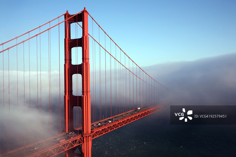 雾中的金门大桥 - 横版2图片素材