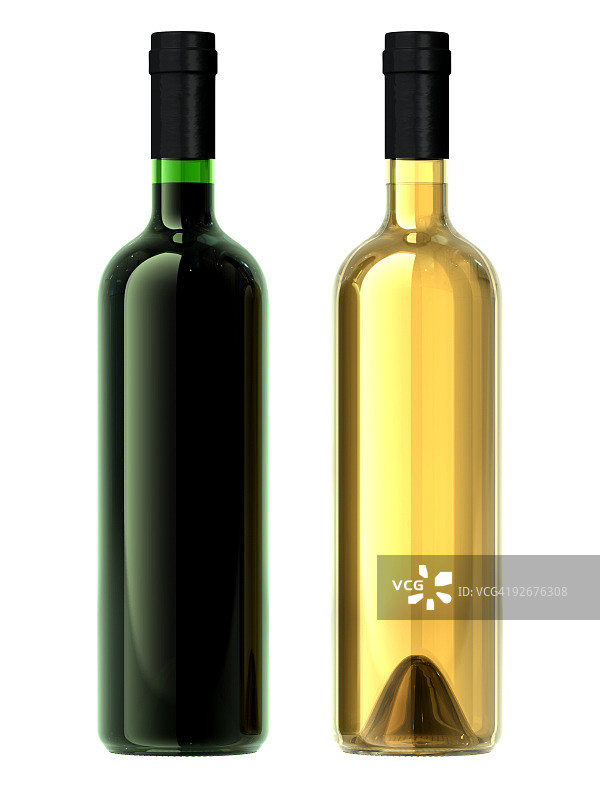 两瓶葡萄酒图片素材