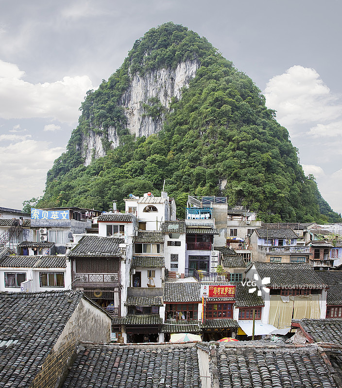 阳朔屋顶图片素材