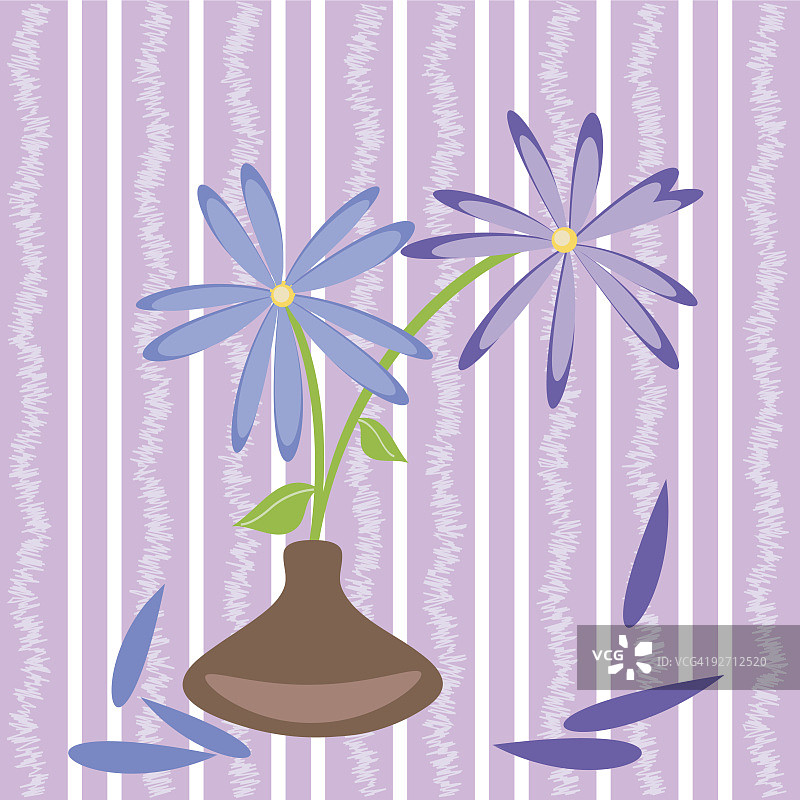 花瓶里的两朵花图片素材