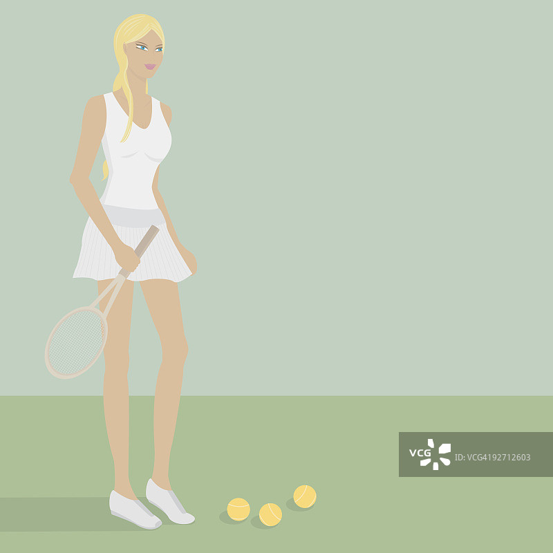 女子网球运动员图片素材