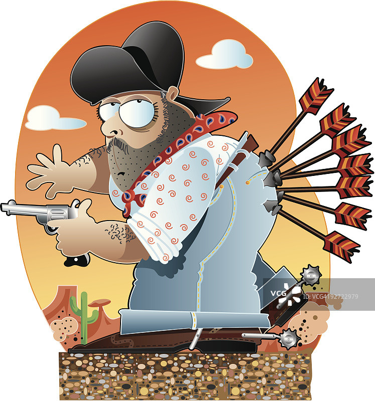 被伏击的牛仔图片素材