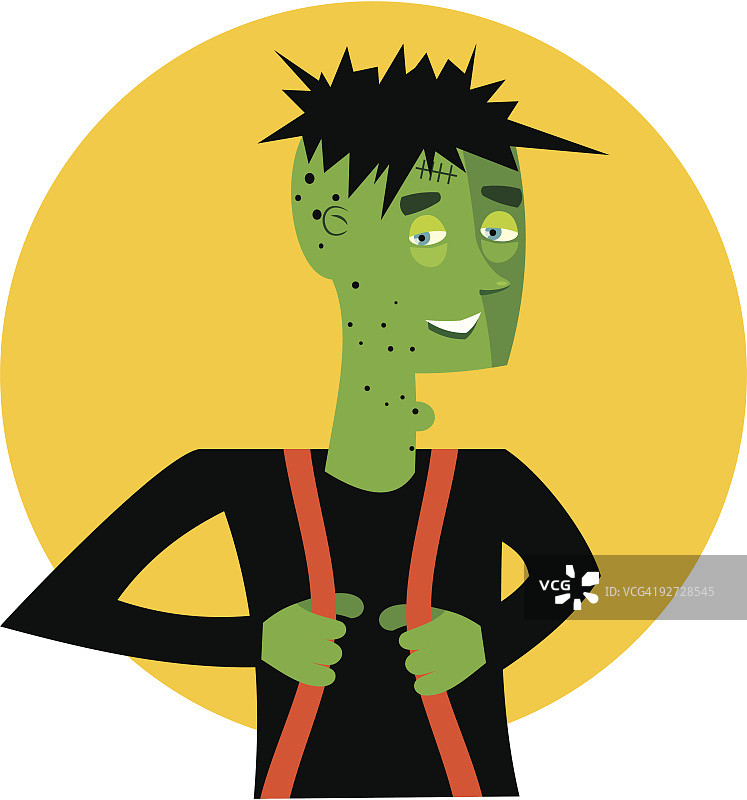 微笑的科学怪人图片素材