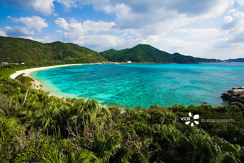 日本离岛的天堂海湾海滩图片素材