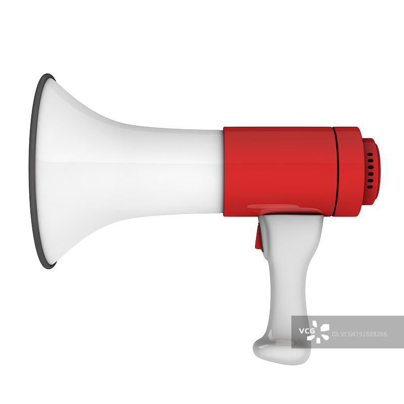 白色背景上的扩音器图片素材