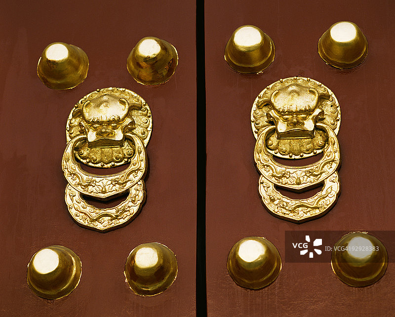 北京天坛祈年殿大门门把手图片素材