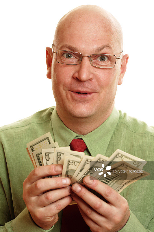 快乐的富有商人图片素材