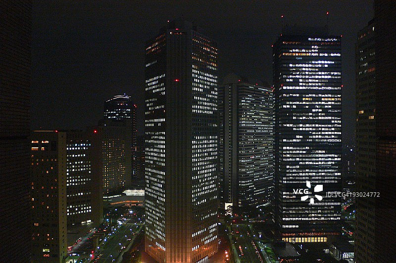 新宿夜景图片素材