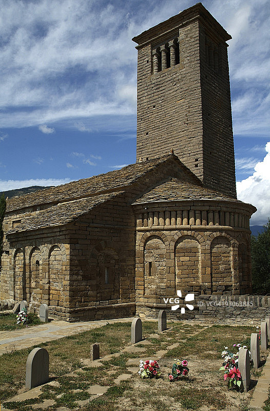 西班牙韦斯卡省萨比尼亚尼戈2008年8月22日图片素材