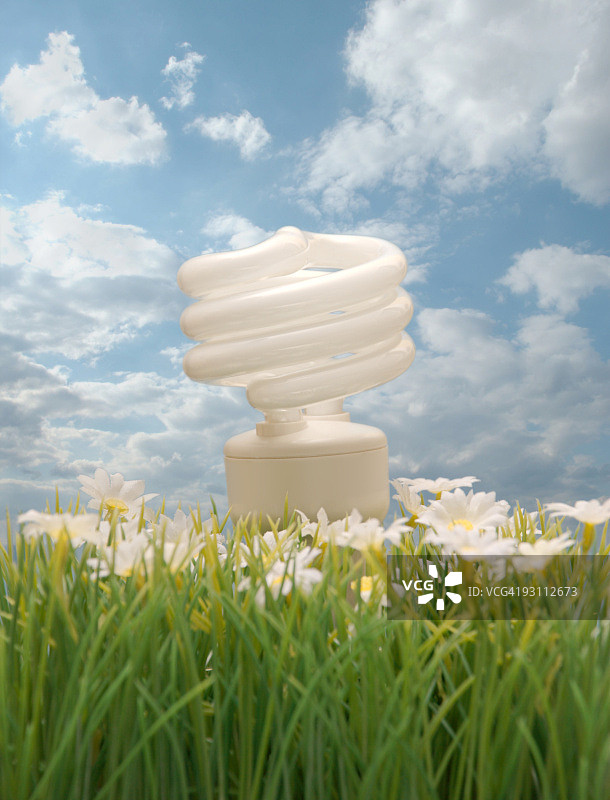 环保节能紧凑型荧光灯泡图片素材