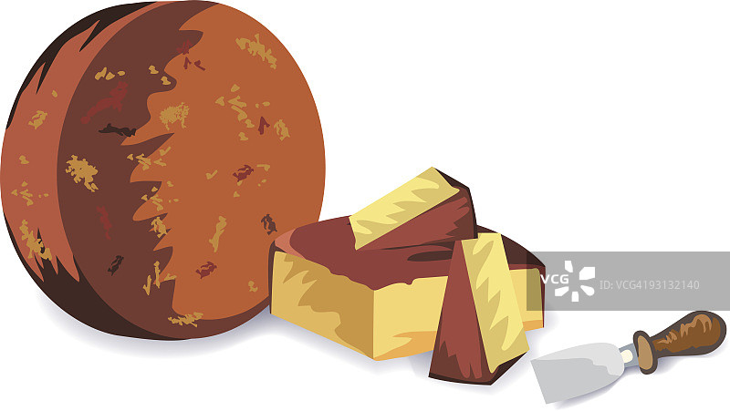 奶酪轮插画图片素材