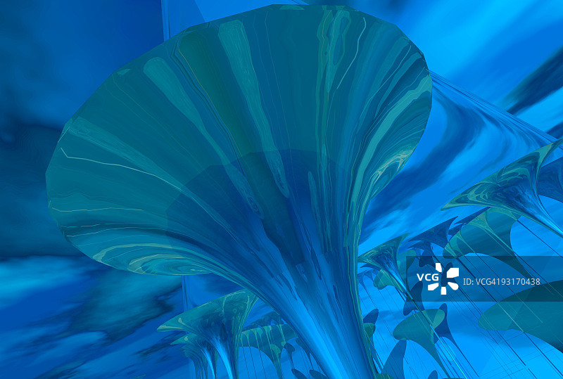 蓝色喇叭图片素材