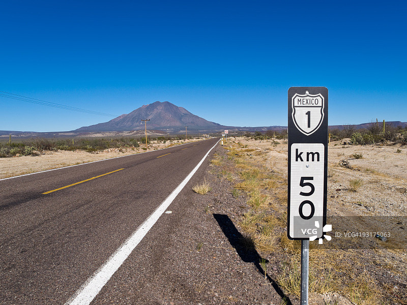 墨西哥下加利福尼亚州1号公路图片素材