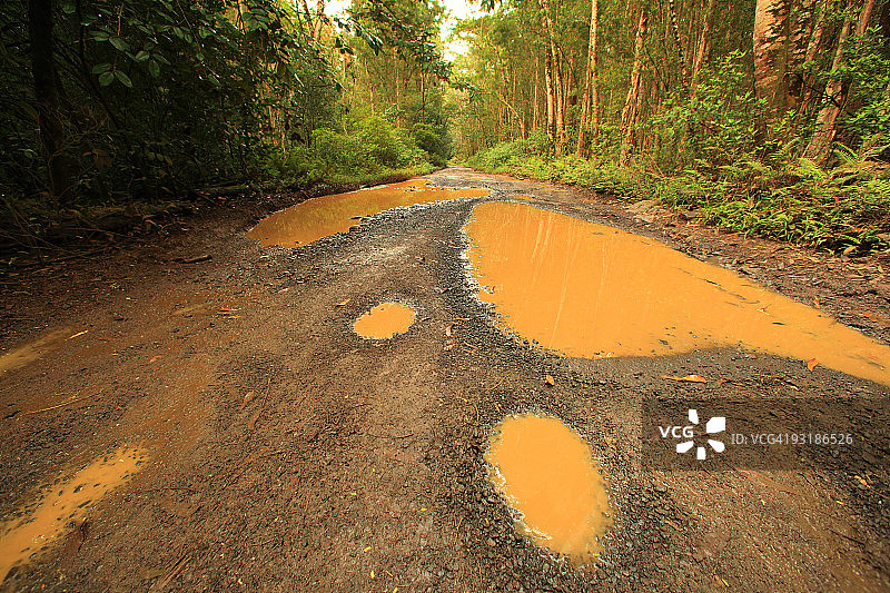 极其泥泞的道路图片素材