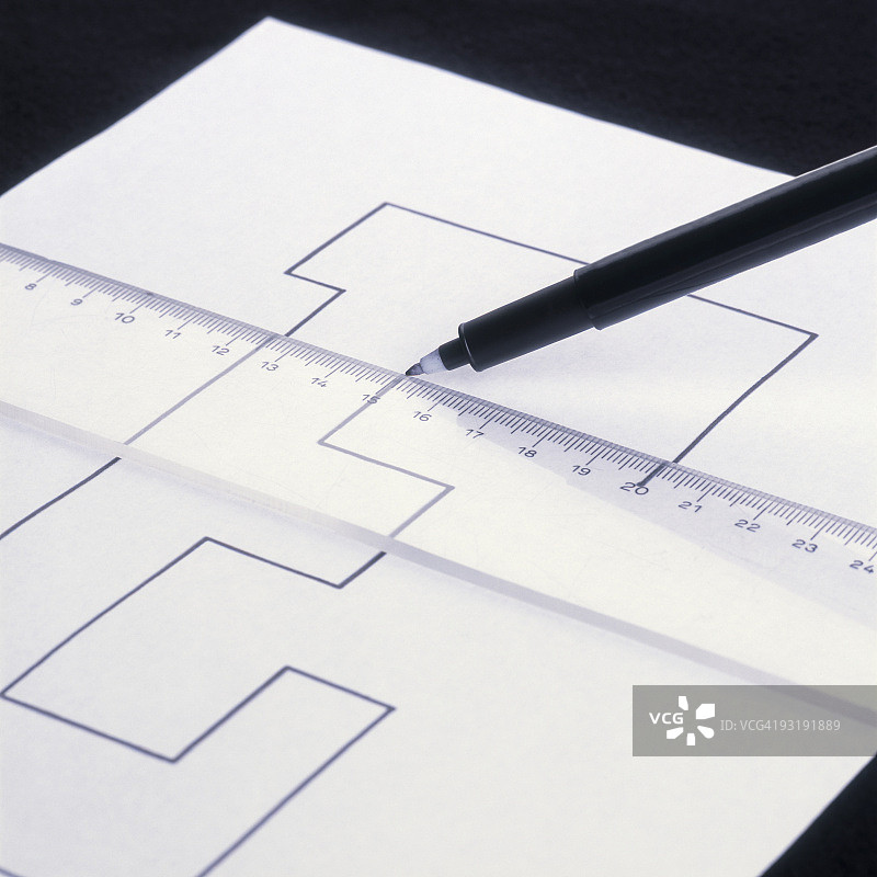 建筑图纸细节图片素材