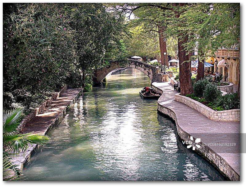 河边走道图片素材