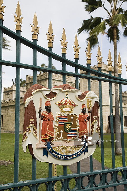 美国夏威夷瓦胡岛檀香山的伊奥拉尼宫图片素材