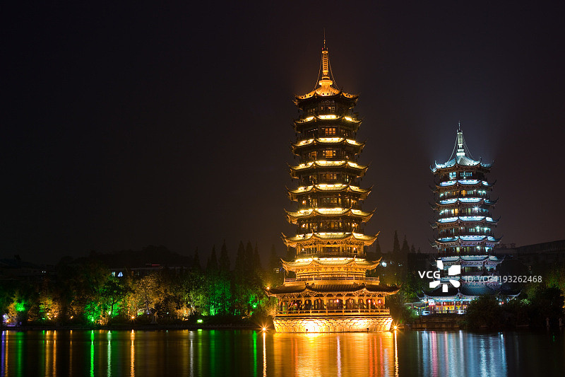 中国桂林的宝塔图片素材