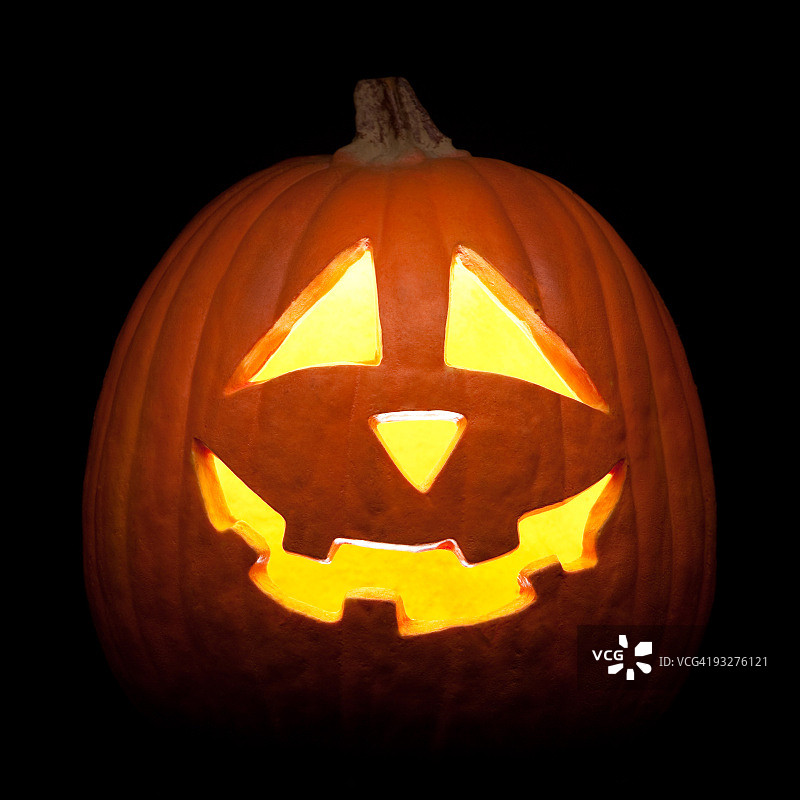 微笑的万圣节南瓜灯图片素材