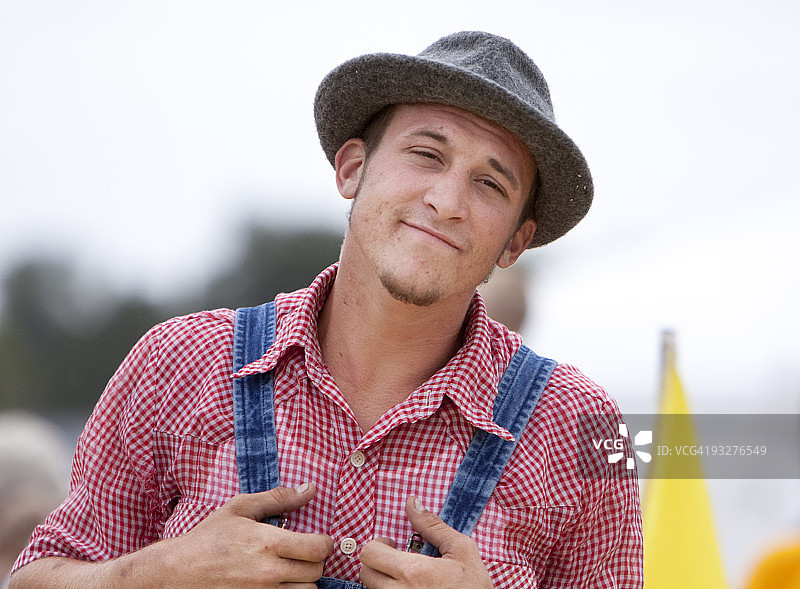 穿工作服的农民图片素材