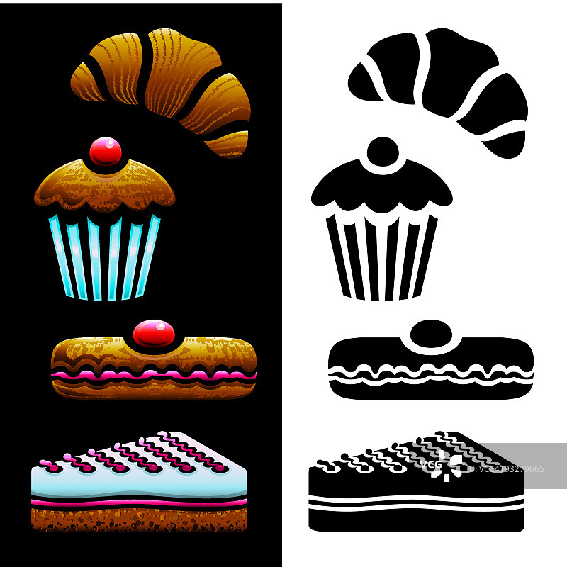 蛋糕图标集图片素材