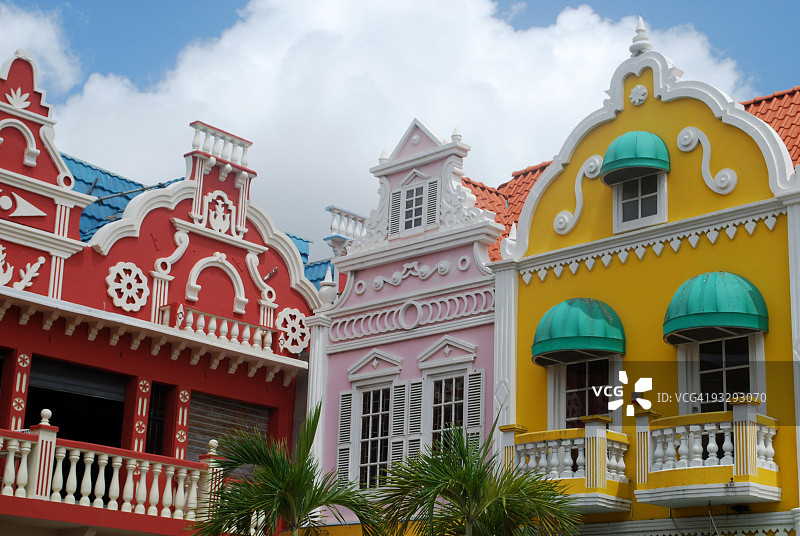 阿鲁巴奥拉涅斯塔德建筑图片素材